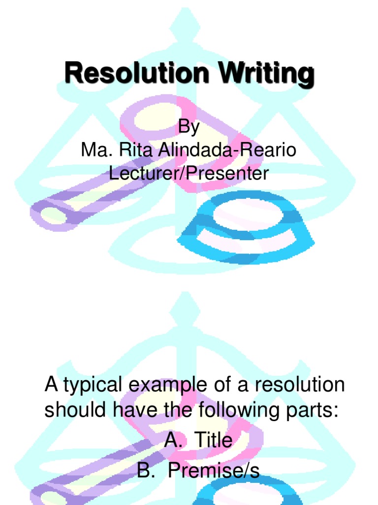 How to Write a Formal Resolution | PDF