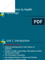 Introduction To Health Psychology