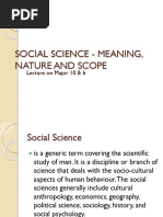 Nature and Scope of Social Science | PDF | Social Science | Science