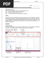 Familiarization With Visio 2013 Environment: Date: - Lab # 01 L O