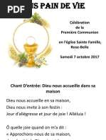 Presentation 1ere Communion 2017