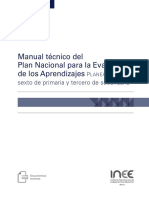 INEE-Manual Técnico Del Plan Nacional para La Evaluación de Los Aprendizajes (2018)