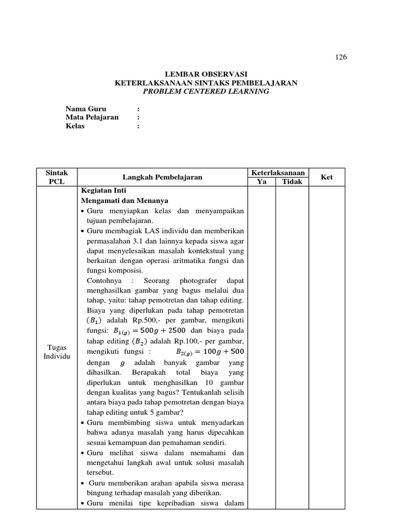 Sintaks Problem Learning