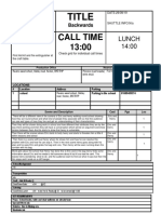 10 Call Sheet Template