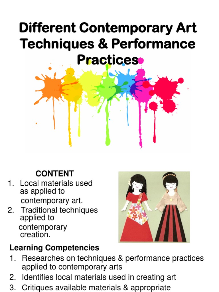 6different Contemporary Art Techniques & Performance Practices | PDF ...