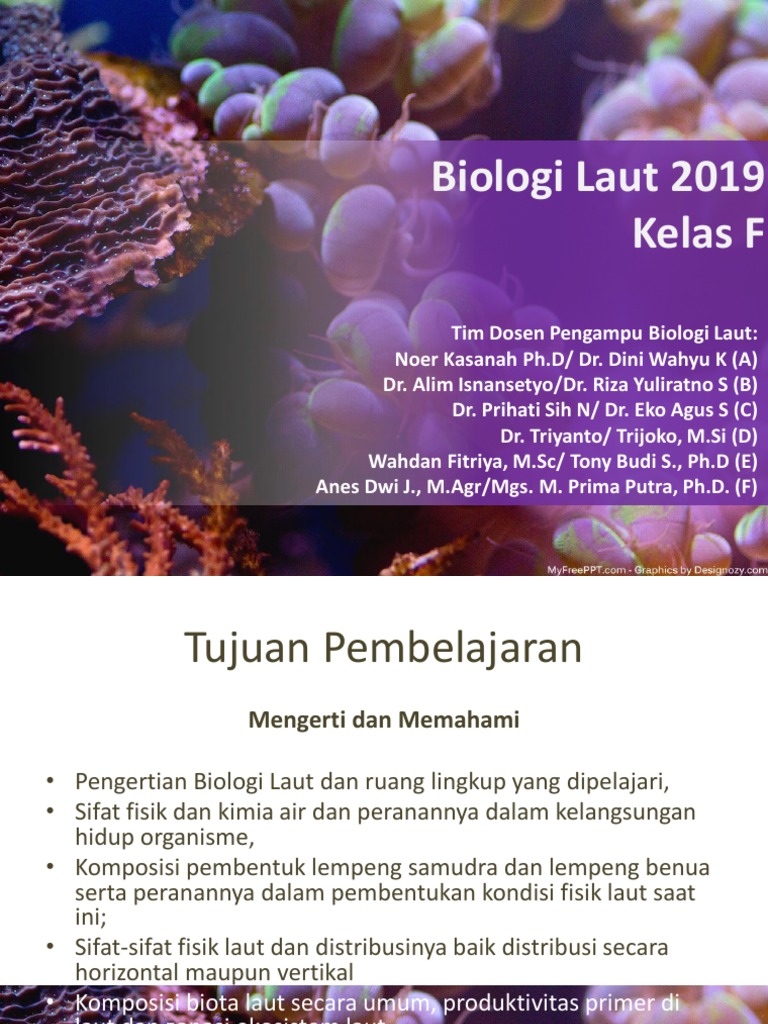 1 Biola 1 Kontrak Kuliah Dan Sejarah Biologi Laut Pdf
