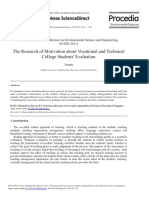 The Research of Motivation About Vocational and Technical College Students' Evaluation