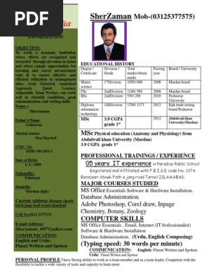 Student Cv