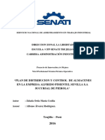 Plan de distribución y control de almacenes en empresa de repuestos