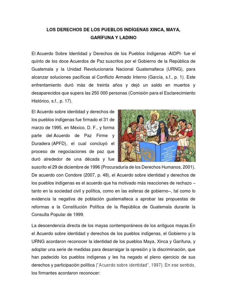 Derechos de Pueblos Indígenas en Guatemala | PDF | Guatemala ...