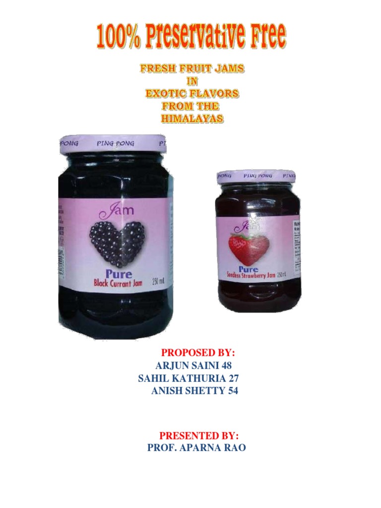 Jam Business Plan PDF PDF Fruit Preserves Retail