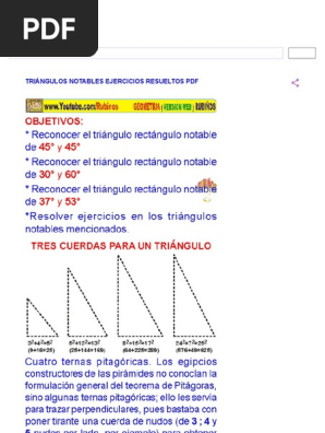 Triangulos Notables Ejercicios Resueltos Pdf Pdf Triangulo Geometria Euclidiana