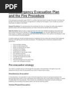 Fire Emergency Evacuation Plan and The Fire Procedure