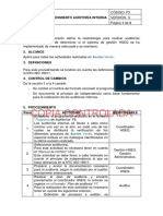 Procedimiento de Auditoria Interna