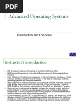 Advanced Operating Systems - CS703 Power Point Slides Lecture 1