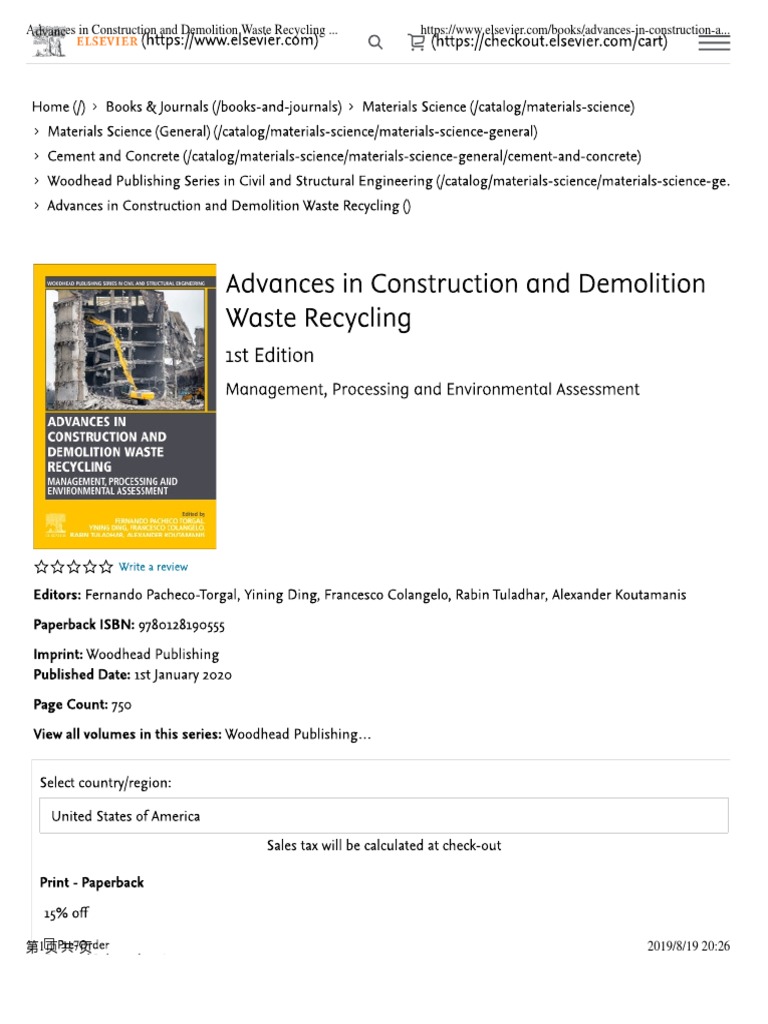 Advances in Construction and Demolition Waste Recycling - 1st Edition | PDF