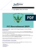 FCI Recruitment