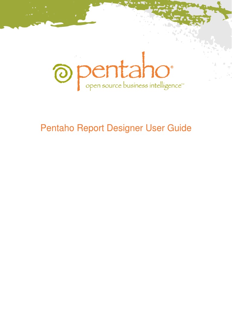 Pentaho Report Designer User Guide | PDF | Directory (Computing) | Tab ...
