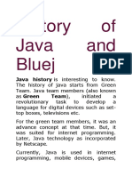 History and Features of Java Programming Language