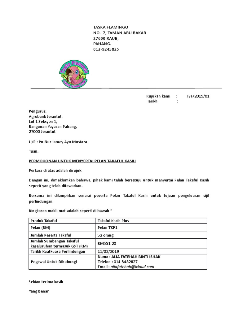 Surat Rasmi Penyertaan Pdf