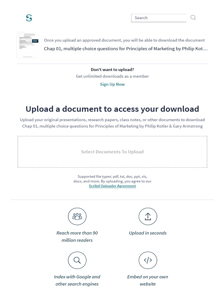 Upload A Document To Access Your Download: Chap 01, Multiple Choice ...