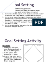 Goal Setting: in Tab #1 Answer The Following Questions