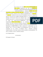 Solicitud de Senencia de Divorcio Modelo