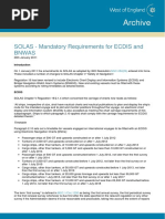 Solas Mandatory Requirements For Ecdis and Bnwas