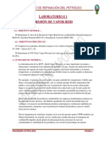 Laboratorio PRESIÓN de VAPOR REID Refinacióndelpetróleo