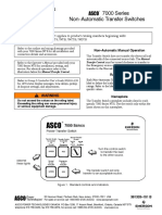 Operator's Manual Insert: 7000 Series Non-Automatic Transfer Switches