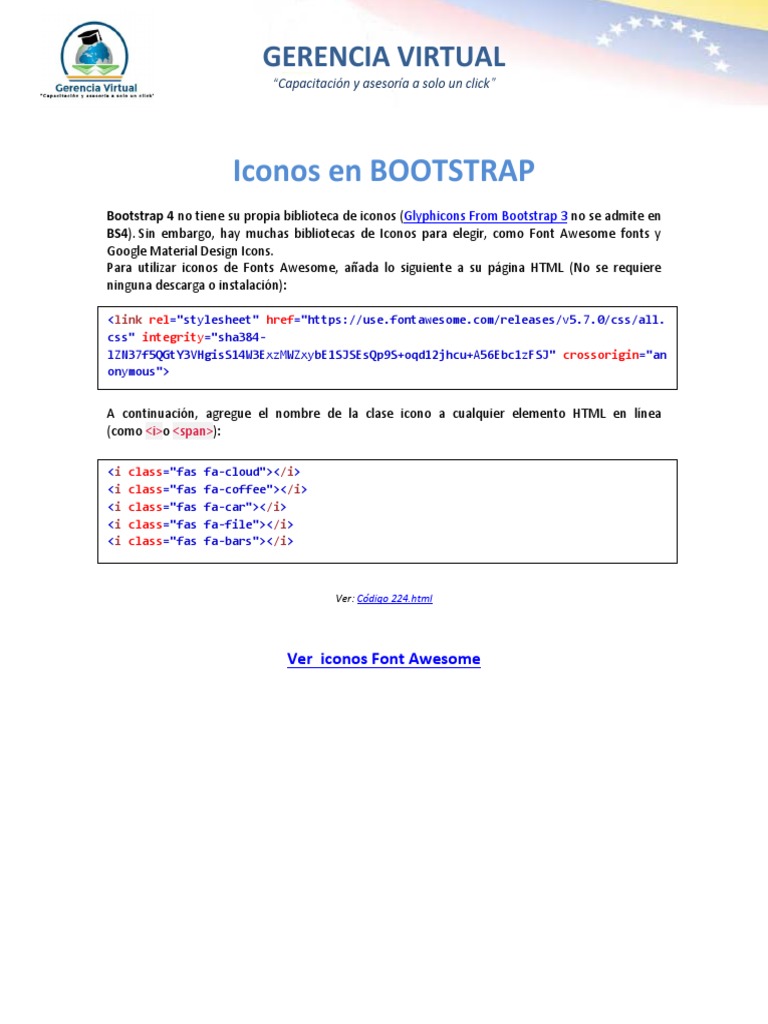 34 Iconos en Bootstrap PDF | PDF