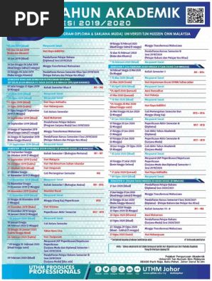 Takwim Akademik Uthm 2019 2020 Pdf
