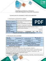 Guía de Ruta y Avance de Ruta Para La Realimentación - Fase 2 - Comunidades Solidarias