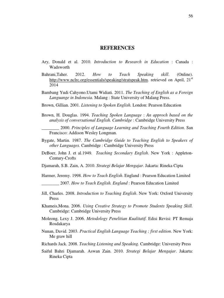 Comprehensive Guide to English Language Teaching References | PDF