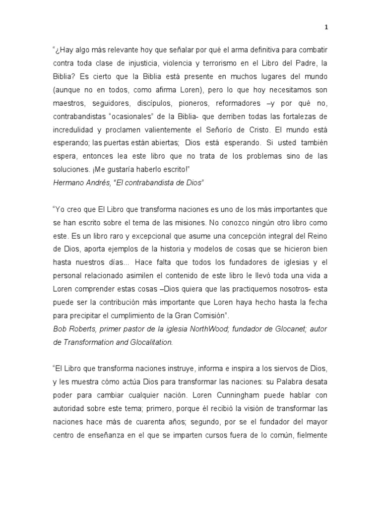 El Libro Que Transforma Naciones | PDF | Jesús | China