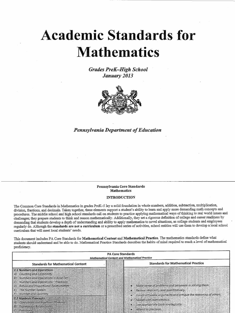 Common Core Math Standards Pdf