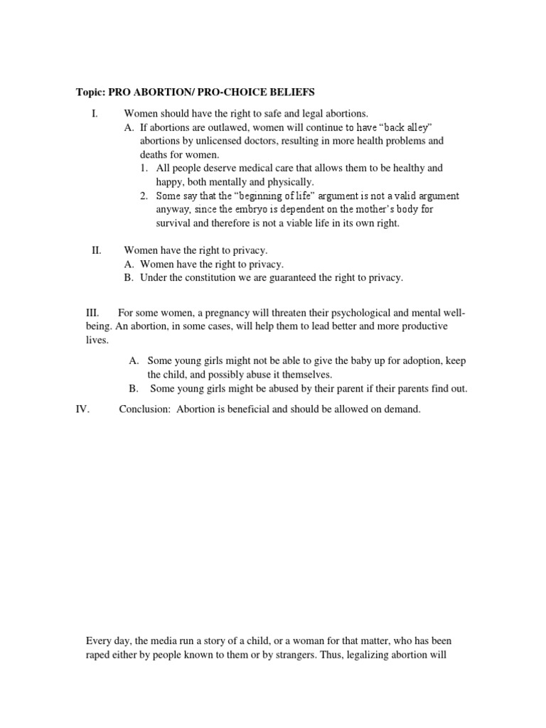 Pro-Choice Arguments for Abortion | PDF | Abortion | Pregnancy