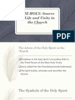 THE HOLY: Source of Life and Unity in The Church