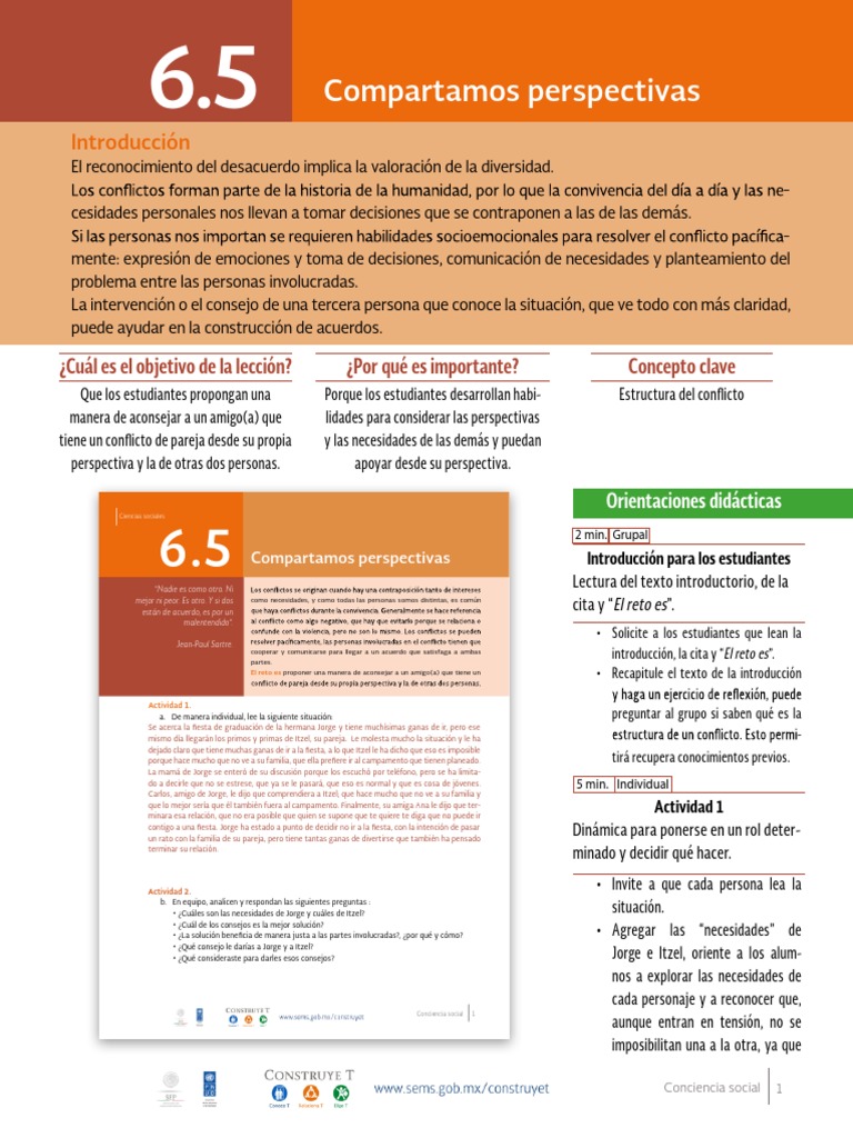 Emociones en conflictos de aula | PDF | Perspectiva (Gráfica) | Las ...