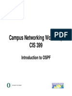 Campus Networking Workshop: OSPF Fundamentals