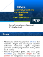 Survey Pemantauan Status Gizi Balita Kota Pontianak