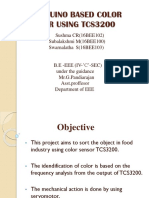 Arduino Based Color Sorter Using Tcs3200: Sushma CR (16BEE102) Subalakshmi M (16BEE100) Swarnalatha S (16BEE103)