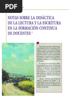 Notas Sobre La Didáctica de Le Lectura y La Escritura - Castedo PDF
