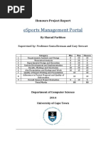 Esports Management Portal: Honours Project Report