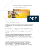 Claves para Un Buen Desarrollo Del Lenguaje y La Comunicación en Niños de 0 A 3 Años