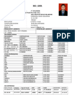 Bio Data 3rd Engineer Position