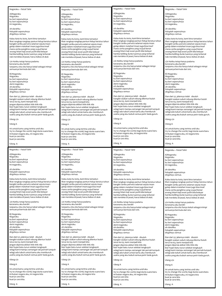 Lagu Negaraku  PDF