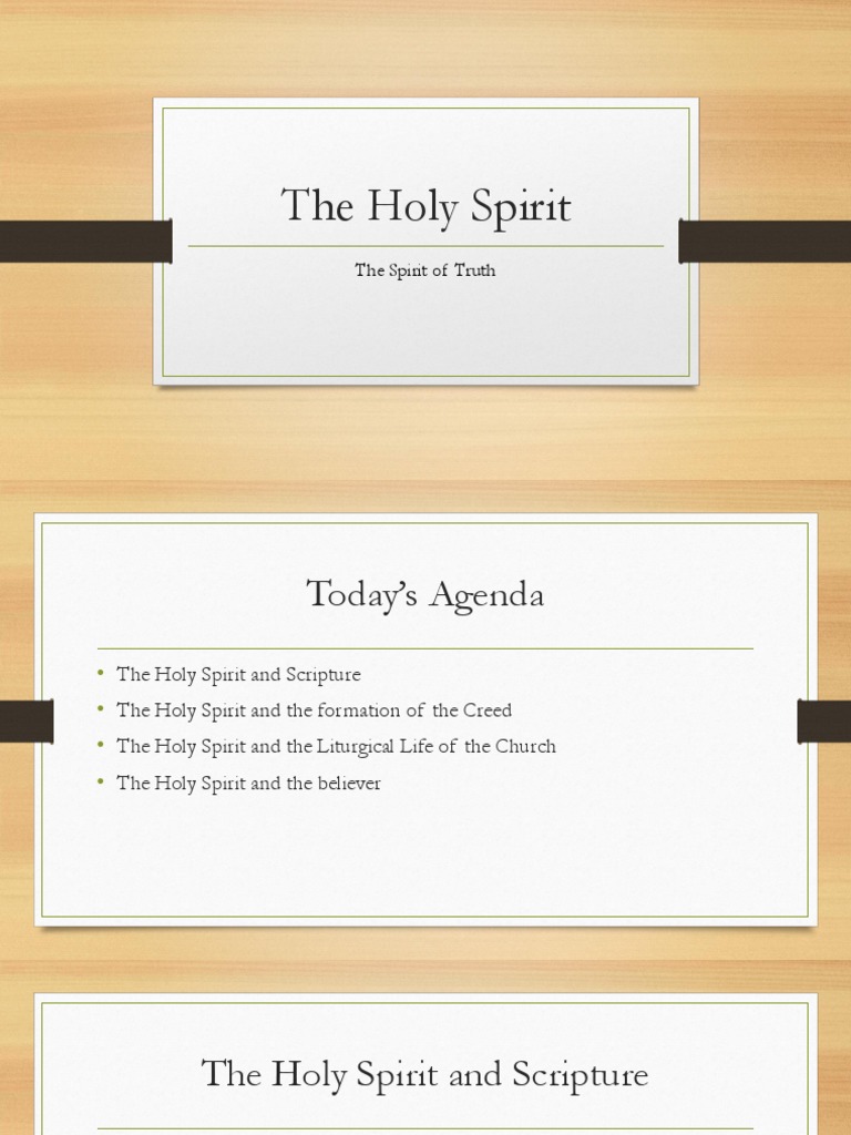 The Holy Spirit Pdf Sanctification Holy Spirit