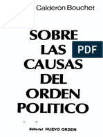 Sobre Las Causas Del Orden Político - Rubén Calderón Bouchet