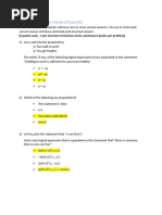 Section A: Multiple Choice (24 Points) : (2 Points Each, - 1 Per Incorrect Circle/non-Circle, Minimum 0 Points Per Problem)